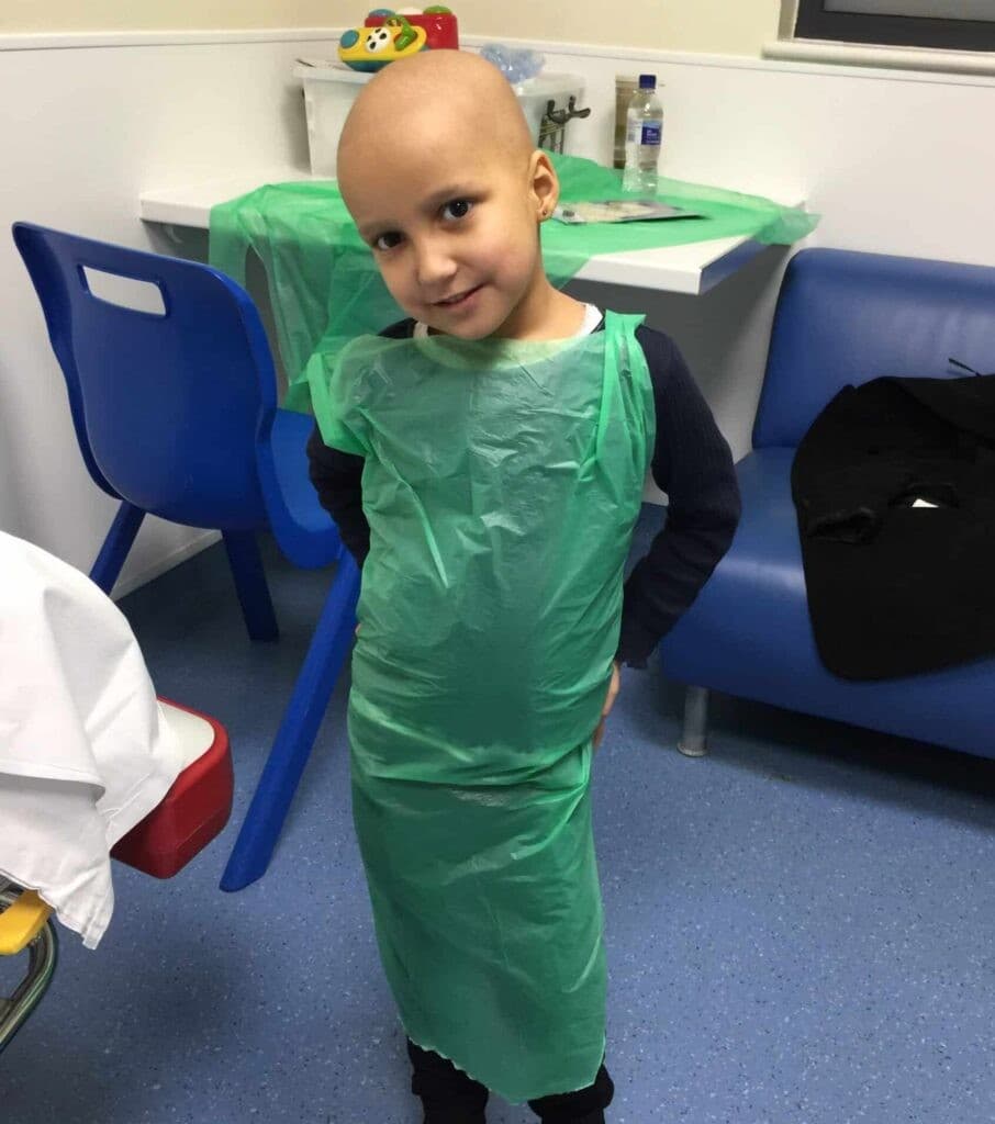Tia at the hospital — the smile doesn't quit
